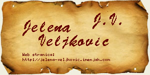 Jelena Veljković vizit kartica